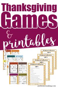 Pin: Family Games at Thanksgiving Printables