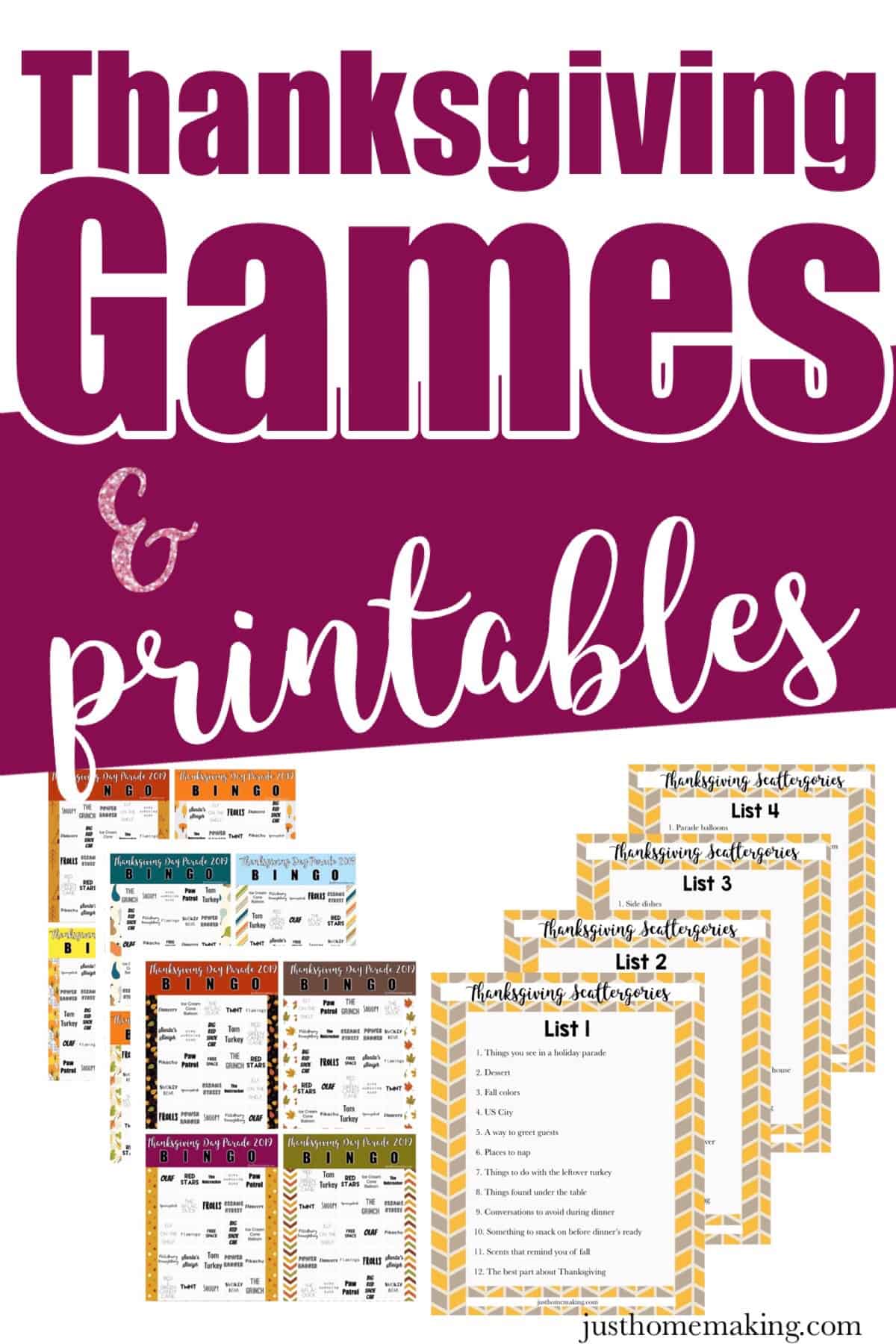 Family Games at Thanksgiving - Just Homemaking