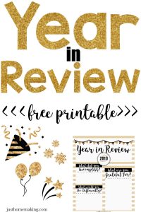 pin for pinterest: Year in Review <<free printable>>