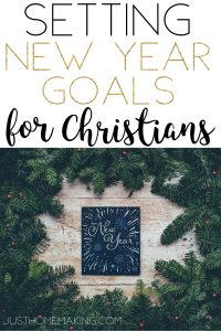 pin for pinterest: Setting New Year Goals for Christians