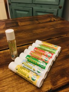 8 tubes of Sierra bees lip balm flavor options.