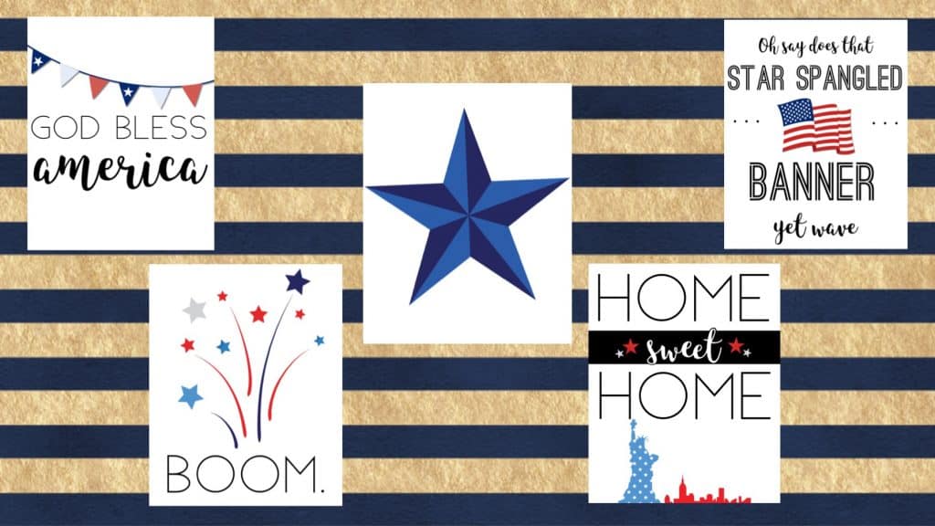 Independence Day Wall Art Printables for Easy Decorating - Just Homemaking
