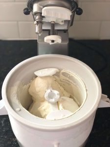 You NEED this!!! Kitchen aid ice cream attachment is the best purchase, kitchenaid