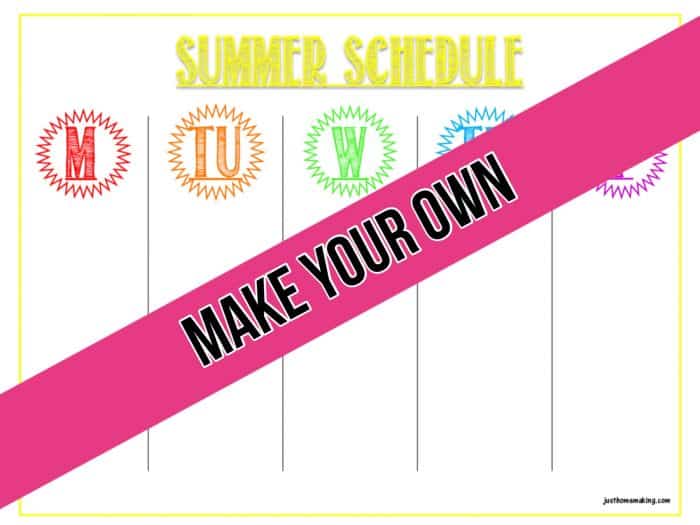 Summer Schedule for Kids (AKA Mom's Sanity Saver!) - Just Homemaking