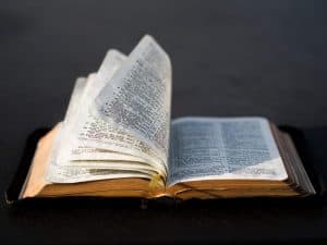 Bible opened