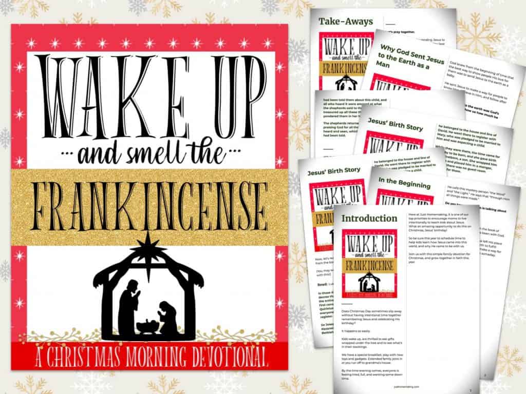 Christmas Morning Family Devotional called "Wake Up and Smell the Frankincense"