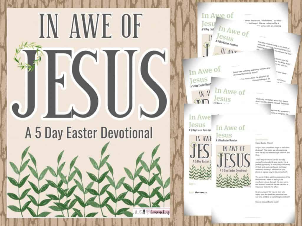 In Awe of Jesus Printable Easter Devotion for Families from Just Homemaking