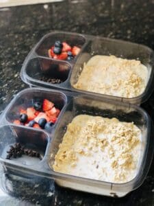 Oatmeal prep in containers