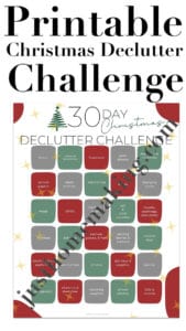 Pin: Printable Christmas Declutter Challenge
