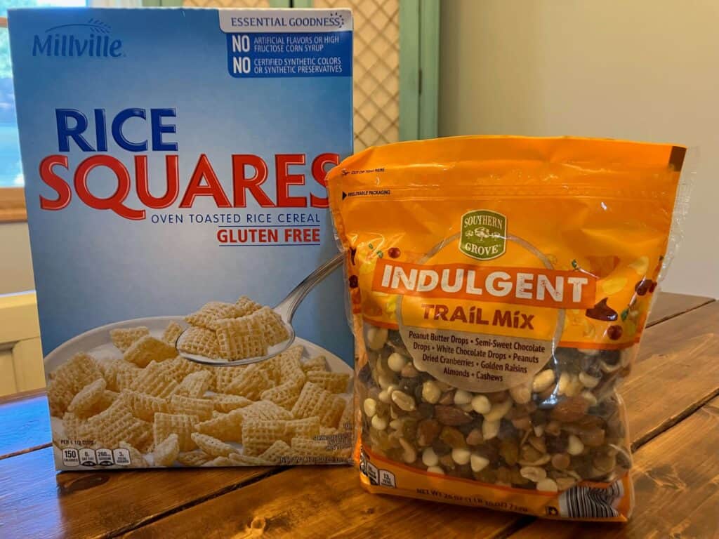 Stretch snacks by adding Rice Squares to your trail mix