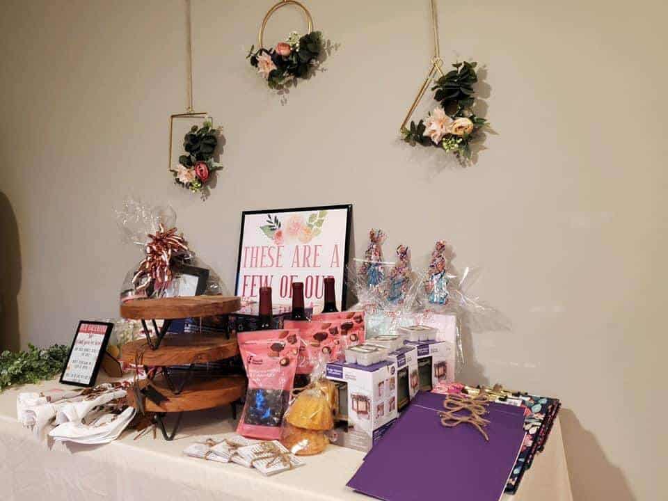 Galentine's Day Favorite Things Party gifts table
