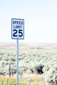25 mph speed limit sign- Follow the speed limit- Tips for parents of new drivers