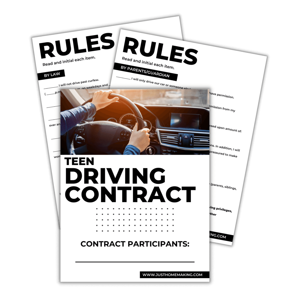 parent teen driving contract