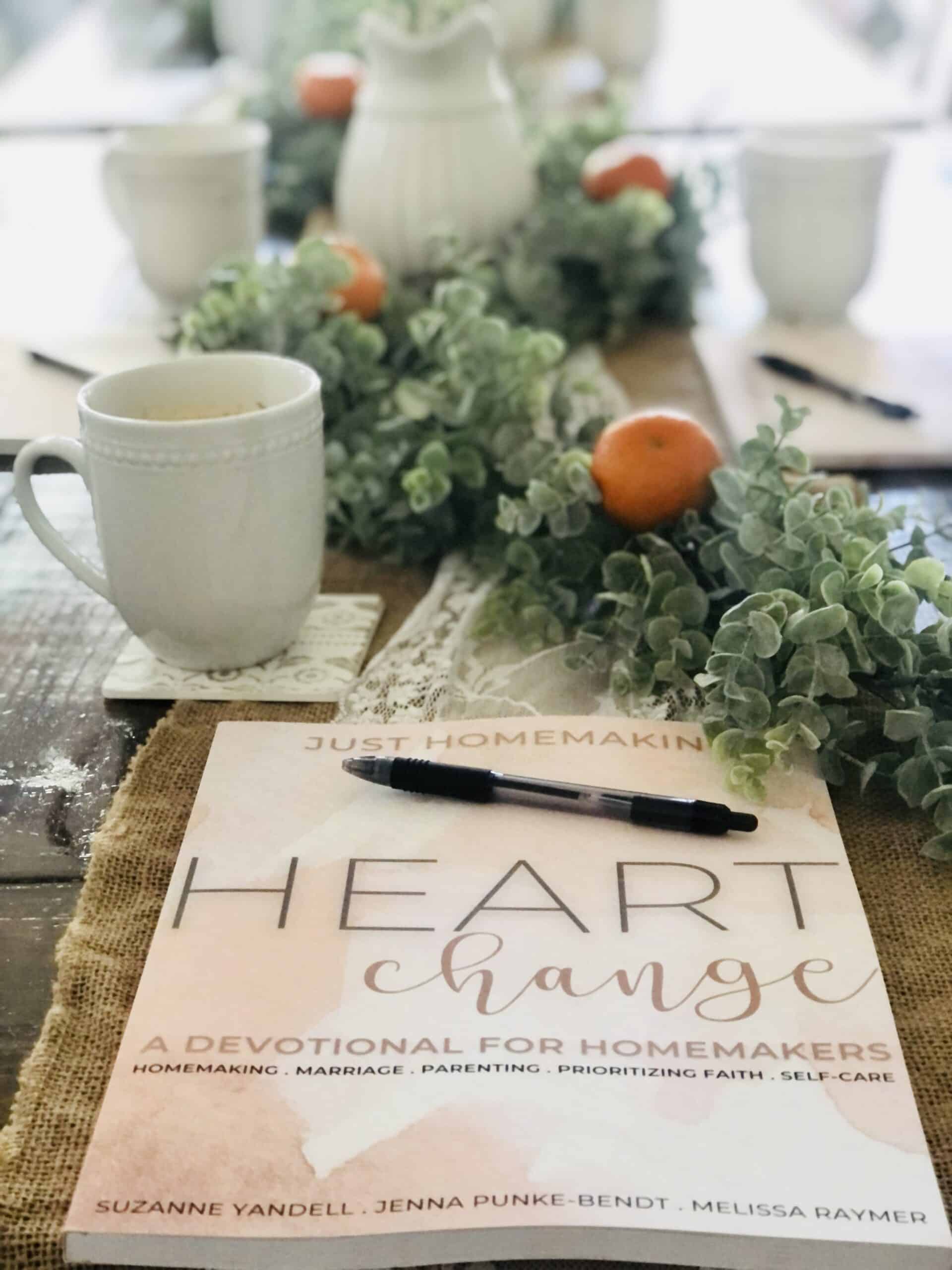 A mom devotional called Heart Change for Homemakers