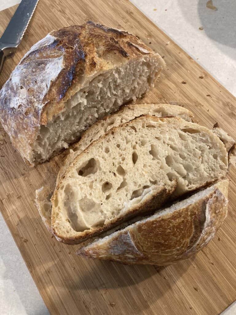 Sourdough bread sliced