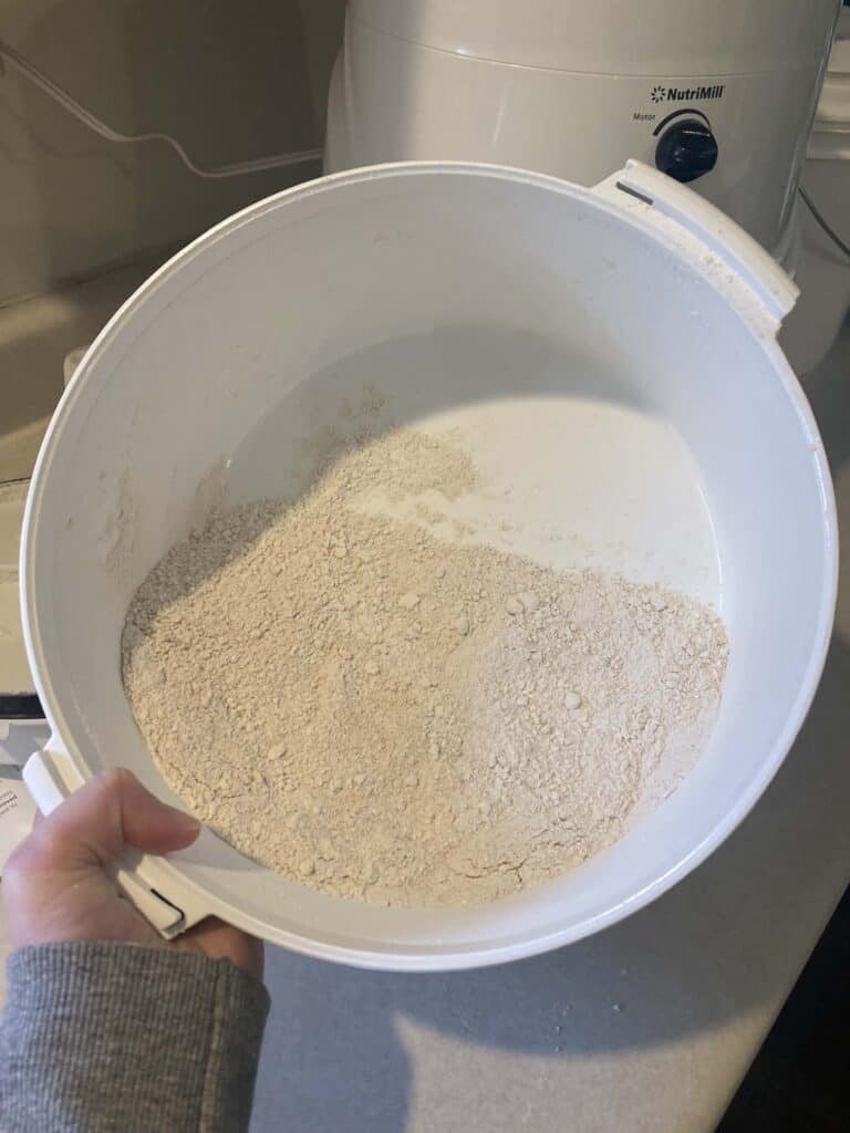 Freshly Milled Flour in my Nutrimill Classic