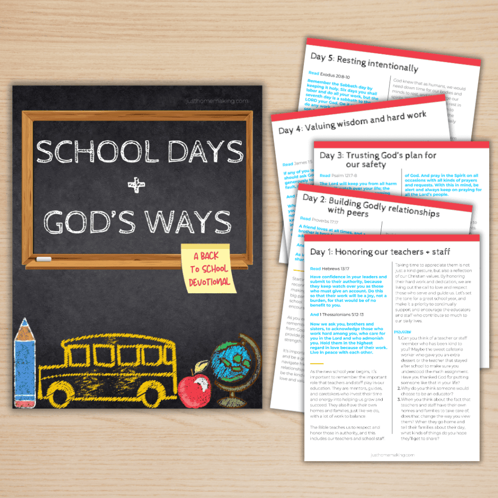 Back to school devotional: School Days + God's Ways